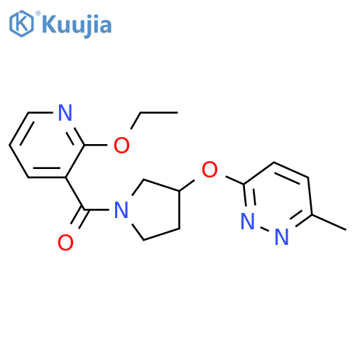 3-{[1-(2-ethoxypyridine-3-carbonyl)pyrrolidin-3-yl]oxy}-6-methylpyridazine structure