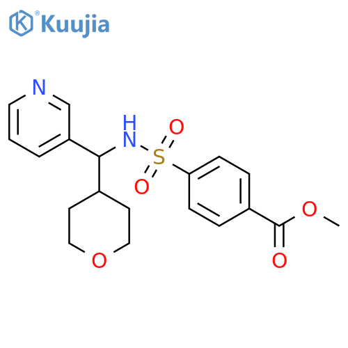 methyl 4-{[(oxan-4-yl)(pyridin-3-yl)methyl]sulfamoyl}benzoate structure