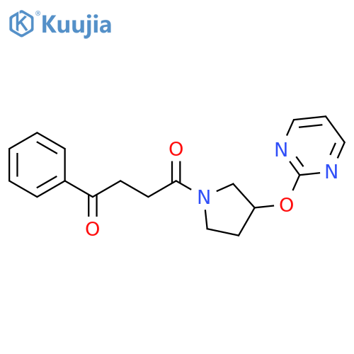 1-Phenyl-4-[3-(2-pyrimidinyloxy)-1-pyrrolidinyl]-1,4-butanedione structure