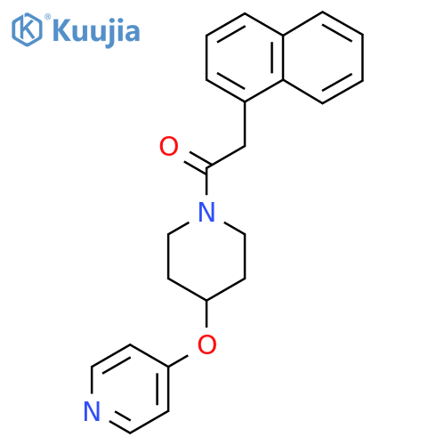 2-(naphthalen-1-yl)-1-4-(pyridin-4-yloxy)piperidin-1-ylethan-1-one structure