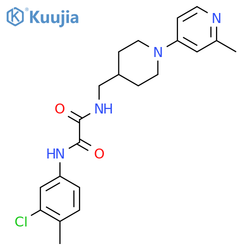 N1-(3-chloro-4-methylphenyl)-N2-((1-(2-methylpyridin-4-yl)piperidin-4-yl)methyl)oxalamide structure