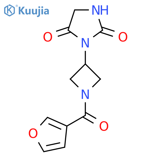 3-[1-(Furan-3-carbonyl)azetidin-3-yl]imidazolidine-2,4-dione structure