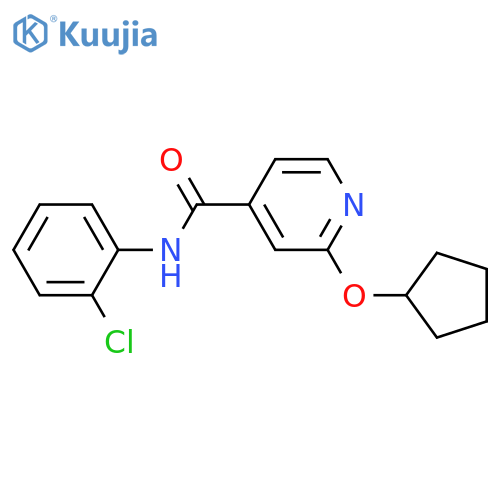 N-(2-chlorophenyl)-2-cyclopentyloxypyridine-4-carboxamide structure
