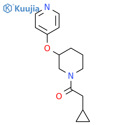 2-cyclopropyl-1-[3-(pyridin-4-yloxy)piperidin-1-yl]ethan-1-one structure