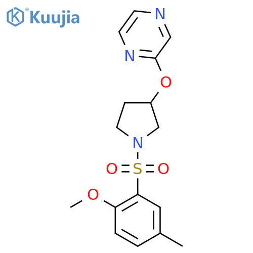 2-{[1-(2-methoxy-5-methylbenzenesulfonyl)pyrrolidin-3-yl]oxy}pyrazine structure