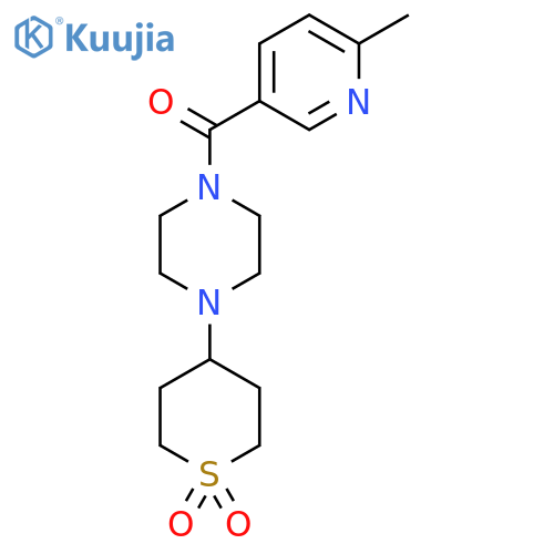 4-[4-(6-methylpyridine-3-carbonyl)piperazin-1-yl]-1lambda6-thiane-1,1-dione structure