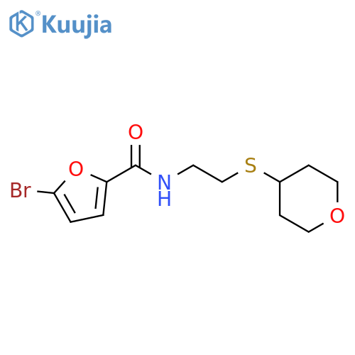 5-Bromo-N-[2-[(tetrahydro-2H-pyran-4-yl)thio]ethyl]-2-furancarboxamide structure