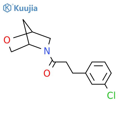 3-(3-chlorophenyl)-1-{2-oxa-5-azabicyclo[2.2.1]heptan-5-yl}propan-1-one structure