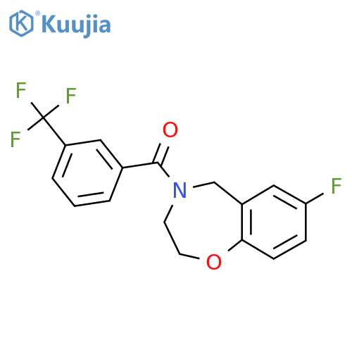 7-fluoro-4-3-(trifluoromethyl)benzoyl-2,3,4,5-tetrahydro-1,4-benzoxazepine structure