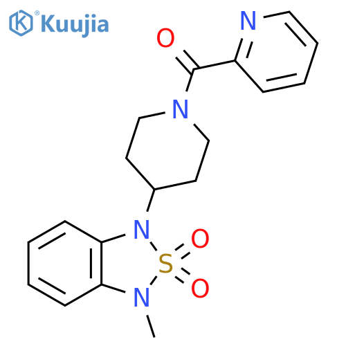 1-methyl-3-1-(pyridine-2-carbonyl)piperidin-4-yl-1,3-dihydro-2lambda6,1,3-benzothiadiazole-2,2-dione structure