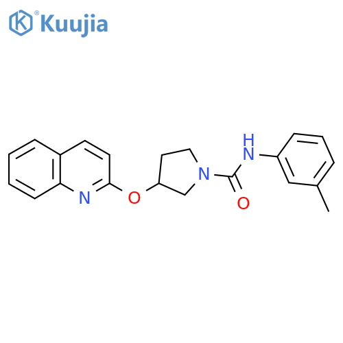 3-(quinolin-2-yloxy)-N-(m-tolyl)pyrrolidine-1-carboxamide structure