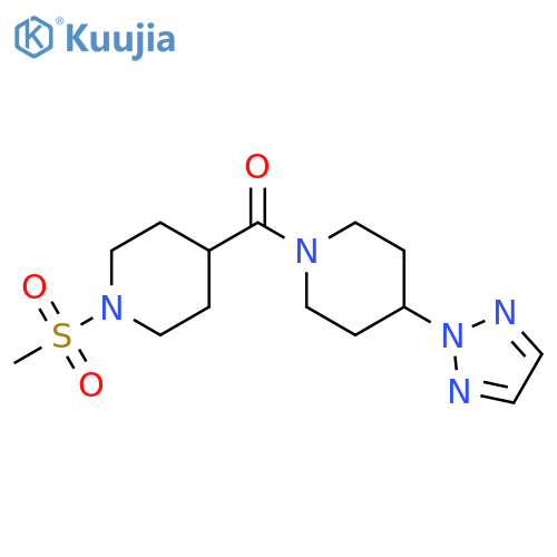 1-(1-methanesulfonylpiperidine-4-carbonyl)-4-(2H-1,2,3-triazol-2-yl)piperidine structure