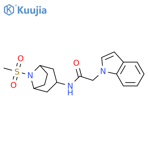 2-indol-1-yl-N-(8-methylsulfonyl-8-azabicyclo[3.2.1]octan-3-yl)acetamide structure
