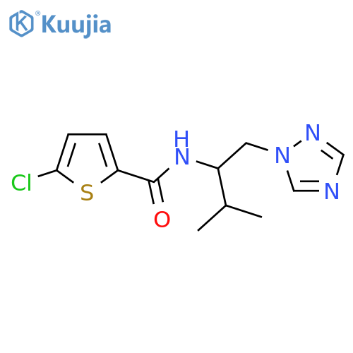 5-chloro-N-[3-methyl-1-(1H-1,2,4-triazol-1-yl)butan-2-yl]thiophene-2-carboxamide structure