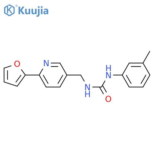 3-{[6-(furan-2-yl)pyridin-3-yl]methyl}-1-(3-methylphenyl)urea structure