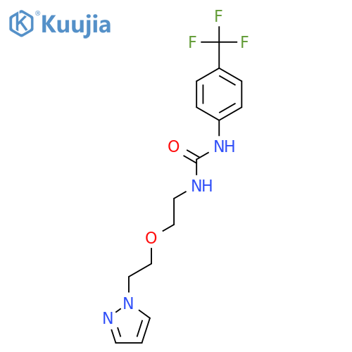 3-{2-2-(1H-pyrazol-1-yl)ethoxyethyl}-1-4-(trifluoromethyl)phenylurea structure