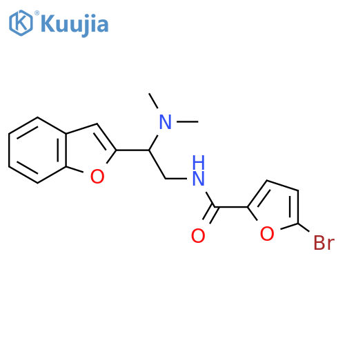 N-2-(1-benzofuran-2-yl)-2-(dimethylamino)ethyl-5-bromofuran-2-carboxamide structure