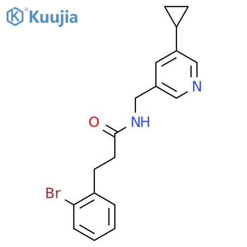 3-(2-bromophenyl)-N-(5-cyclopropylpyridin-3-yl)methylpropanamide structure