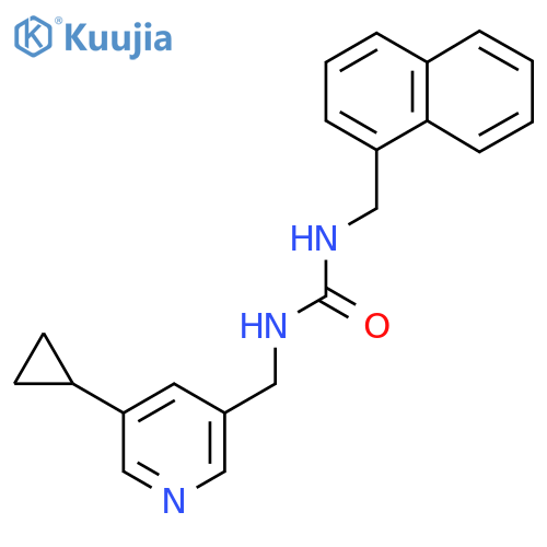 3-(5-cyclopropylpyridin-3-yl)methyl-1-(naphthalen-1-yl)methylurea structure