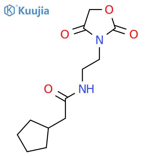 2-cyclopentyl-N-[2-(2,4-dioxo-1,3-oxazolidin-3-yl)ethyl]acetamide structure