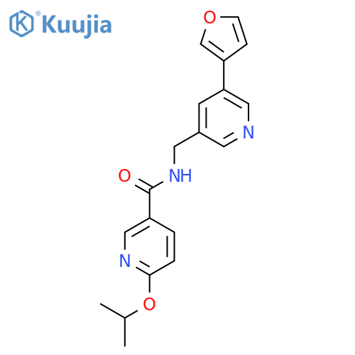N-{5-(furan-3-yl)pyridin-3-ylmethyl}-6-(propan-2-yloxy)pyridine-3-carboxamide structure