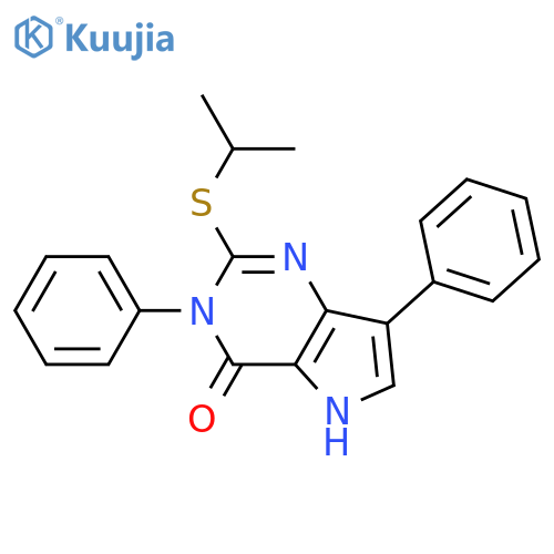 3,7-diphenyl-2-(propan-2-ylsulfanyl)-3H,4H,5H-pyrrolo[3,2-d]pyrimidin-4-one structure