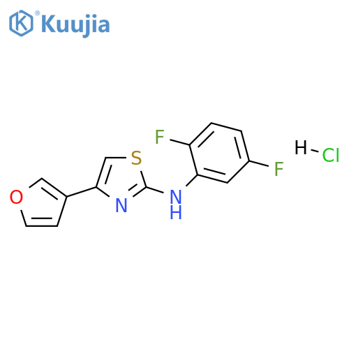 N-(2,5-difluorophenyl)-4-(furan-3-yl)-1,3-thiazol-2-amine:hydrochloride structure