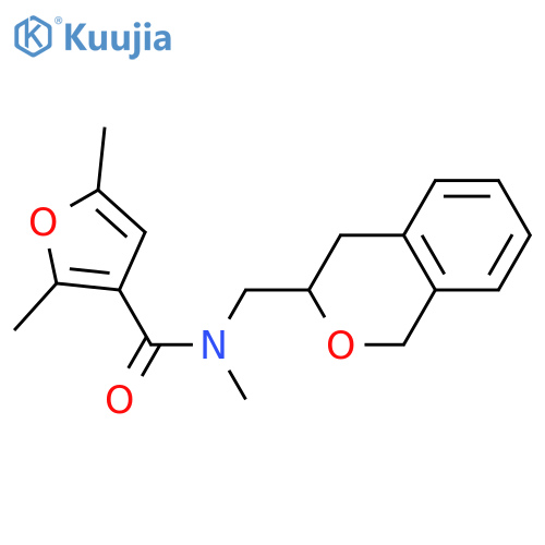 N-[(3,4-dihydro-1H-2-benzopyran-3-yl)methyl]-N,2,5-trimethylfuran-3-carboxamide structure