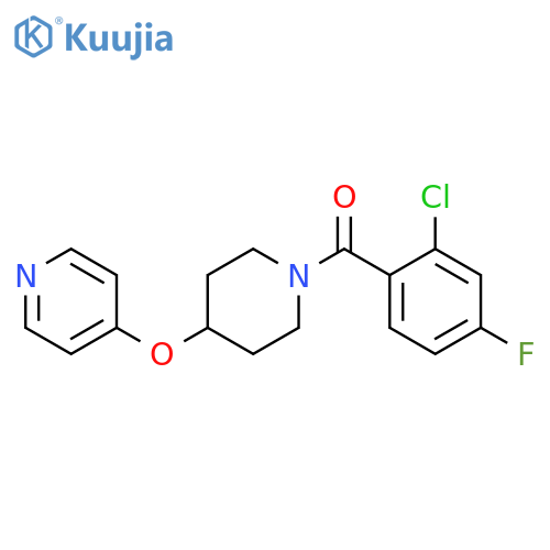 4-{[1-(2-chloro-4-fluorobenzoyl)piperidin-4-yl]oxy}pyridine structure