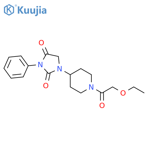 1-[1-(2-ethoxyacetyl)piperidin-4-yl]-3-phenylimidazolidine-2,4-dione structure