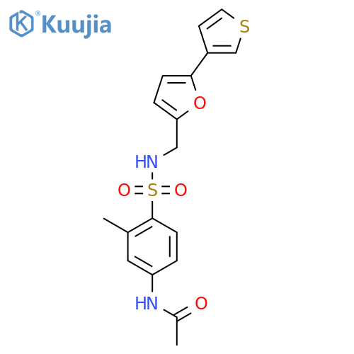 N-3-methyl-4-({5-(thiophen-3-yl)furan-2-ylmethyl}sulfamoyl)phenylacetamide structure