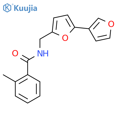 N-({[2,3'-bifuran]-5-yl}methyl)-2-methylbenzamide structure