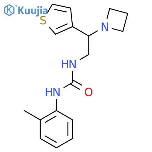 3-[2-(azetidin-1-yl)-2-(thiophen-3-yl)ethyl]-1-(2-methylphenyl)urea structure