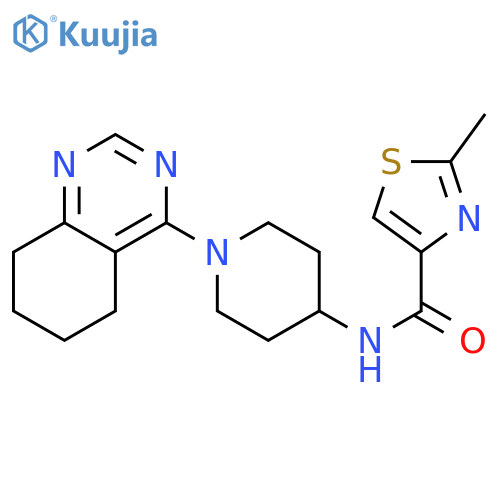 2-methyl-N-[1-(5,6,7,8-tetrahydroquinazolin-4-yl)piperidin-4-yl]-1,3-thiazole-4-carboxamide structure