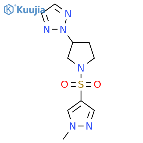 2-{1-(1-methyl-1H-pyrazol-4-yl)sulfonylpyrrolidin-3-yl}-2H-1,2,3-triazole structure