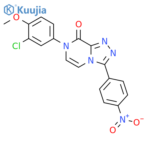 7-(3-chloro-4-methoxyphenyl)-3-(4-nitrophenyl)-7H,8H-[1,2,4]triazolo[4,3-a]pyrazin-8-one structure