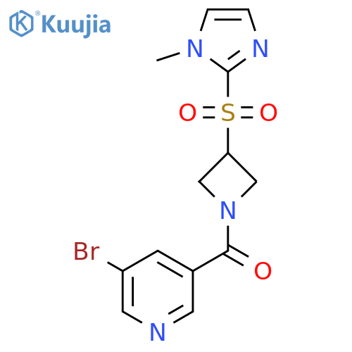 (5-bromopyridin-3-yl)-[3-(1-methylimidazol-2-yl)sulfonylazetidin-1-yl]methanone structure