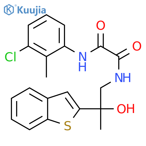 N-[2-(1-benzothiophen-2-yl)-2-hydroxypropyl]-N'-(3-chloro-2-methylphenyl)ethanediamide structure
