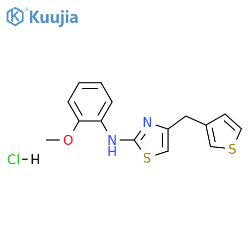 N-(2-methoxyphenyl)-4-(thiophen-3-ylmethyl)-1,3-thiazol-2-amine:hydrochloride structure