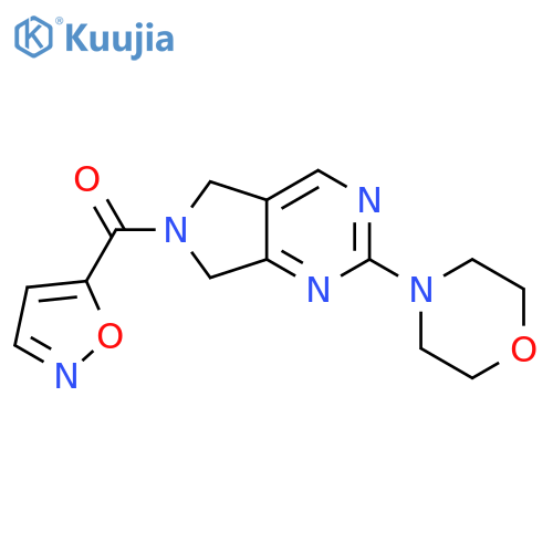 4-[6-(1,2-oxazole-5-carbonyl)-5H,6H,7H-pyrrolo[3,4-d]pyrimidin-2-yl]morpholine structure