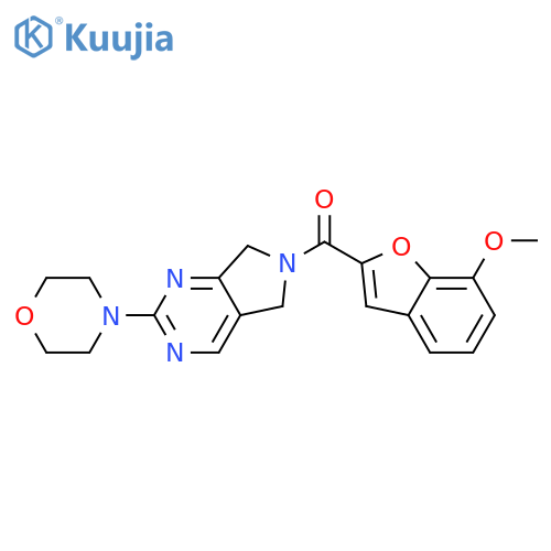 4-[6-(7-methoxy-1-benzofuran-2-carbonyl)-5H,6H,7H-pyrrolo[3,4-d]pyrimidin-2-yl]morpholine structure