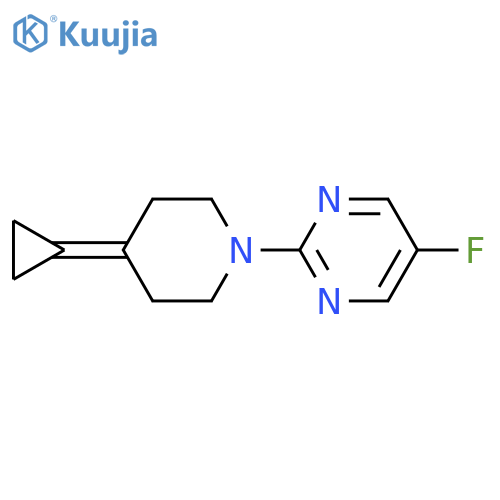 2-(4-cyclopropylidenepiperidin-1-yl)-5-fluoropyrimidine structure