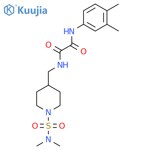 N'-(3,4-dimethylphenyl)-N-{1-(dimethylsulfamoyl)piperidin-4-ylmethyl}ethanediamide structure