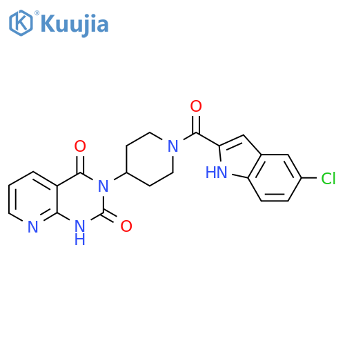 3-[1-(5-chloro-1H-indole-2-carbonyl)piperidin-4-yl]-1H,2H,3H,4H-pyrido[2,3-d]pyrimidine-2,4-dione structure