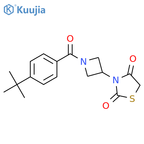 3-[1-(4-tert-butylbenzoyl)azetidin-3-yl]-1,3-thiazolidine-2,4-dione structure