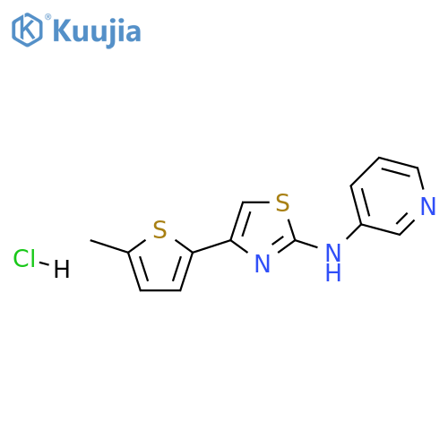 4-(5-methylthiophen-2-yl)-N-pyridin-3-yl-1,3-thiazol-2-amine:hydrochloride structure