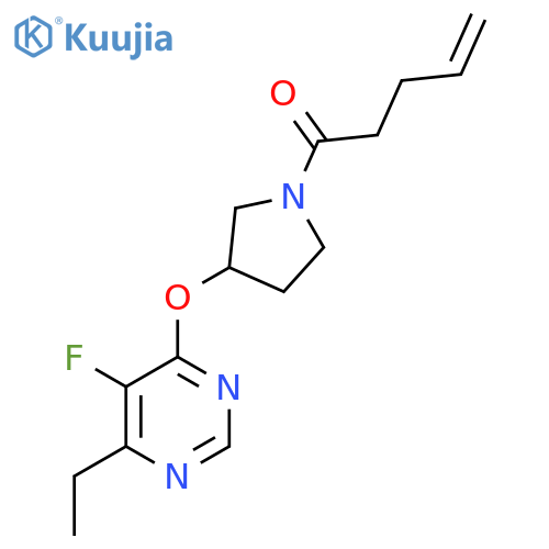 1-(3-((6-Ethyl-5-fluoropyrimidin-4-yl)oxy)pyrrolidin-1-yl)pent-4-en-1-one structure