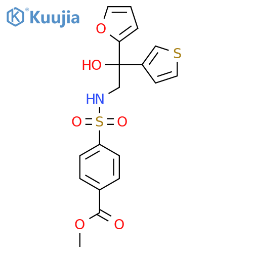 methyl 4-{2-(furan-2-yl)-2-hydroxy-2-(thiophen-3-yl)ethylsulfamoyl}benzoate structure