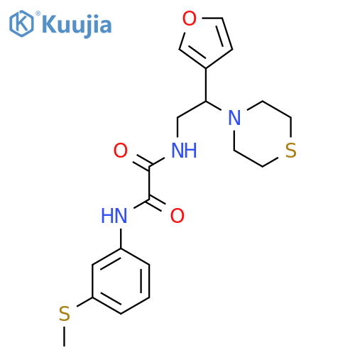 N-2-(furan-3-yl)-2-(thiomorpholin-4-yl)ethyl-N'-3-(methylsulfanyl)phenylethanediamide structure