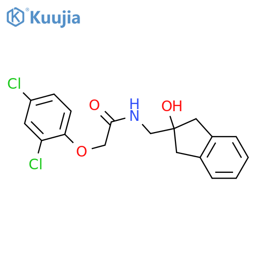 2-(2,4-dichlorophenoxy)-N-[(2-hydroxy-2,3-dihydro-1H-inden-2-yl)methyl]acetamide structure